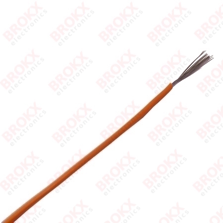 Mounting wire 0,14 mm² (Flexible) Orange - Click Image to Close