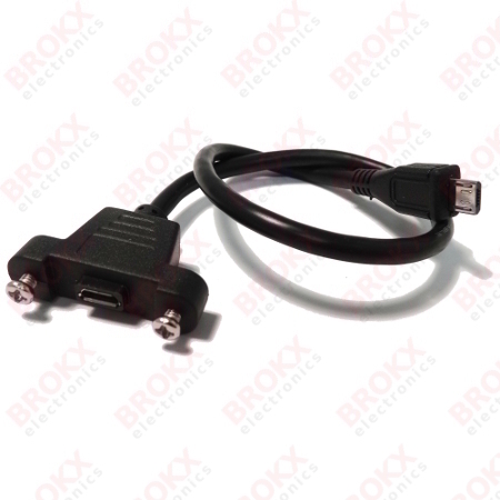 Micro USB panel mount cable