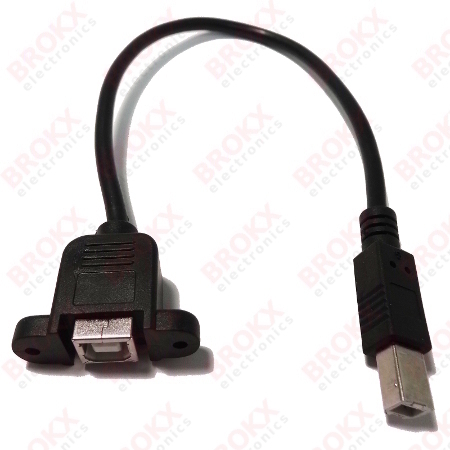 USB-B panel mount cable