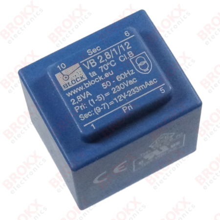 PCB Transformer 230 VAC - 12 VAC 233 mA