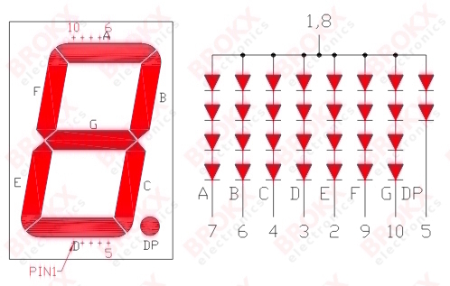 7 Segment 56 mm Rood CA