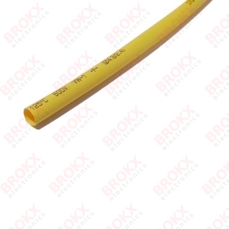 Heat shrink sleeve 4.8 mm per meter Yellow - Click Image to Close