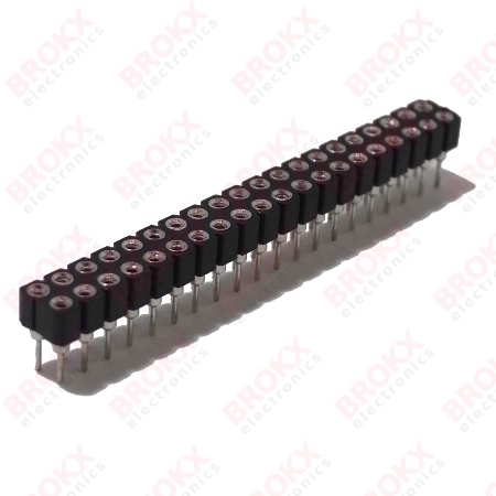 Header Pin Female - steek 2,54 mm - 2x20
