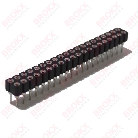 Header Pin Female - steek 2,54 mm - 2x20 - Klik op de afbeelding om het venster te sluiten