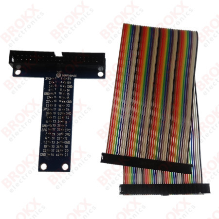 GPIO extension board with ribbon cable