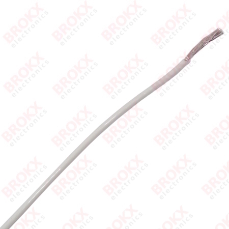 22 AWG silver-plated copper PTFE (Flexible) White - Click Image to Close