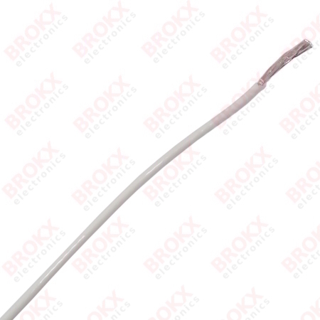 22 AWG verzilverd koper PTFE (Soepel) Wit