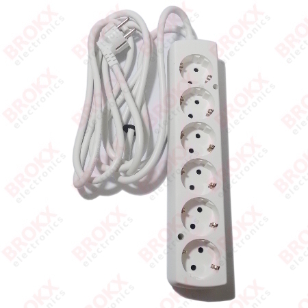 Extension lead 3 m 6-sockets