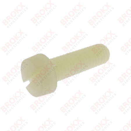 M6 x 20 Polyamide screw slotted - Click Image to Close