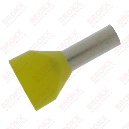 Bootlace ferrule 6 mm² Yellow (Twin) - Click Image to Close