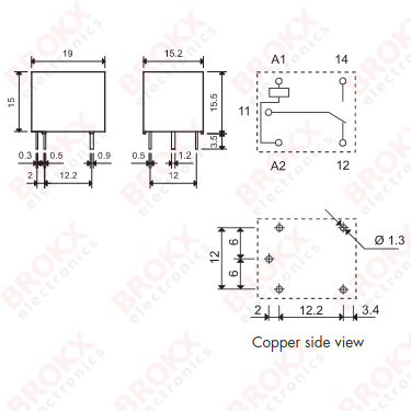 Enkel Wissel Contact (SPDT) - 3 VDC