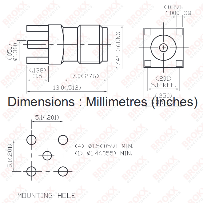 SMA Female PCB straight - Click Image to Close