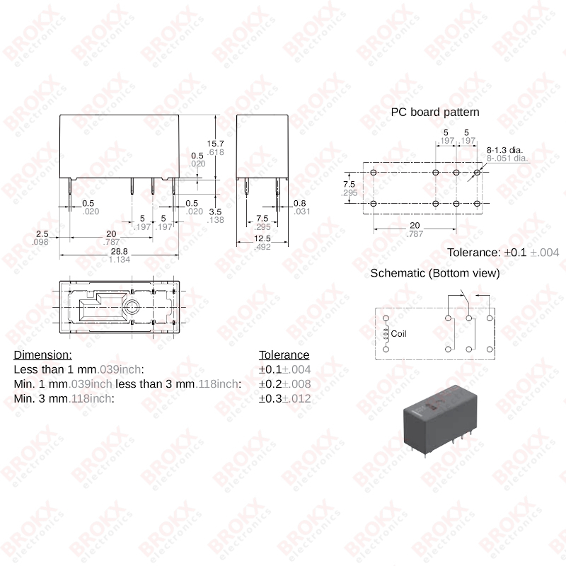 Enkel Wissel Contact (SPDT) - 24 VDC