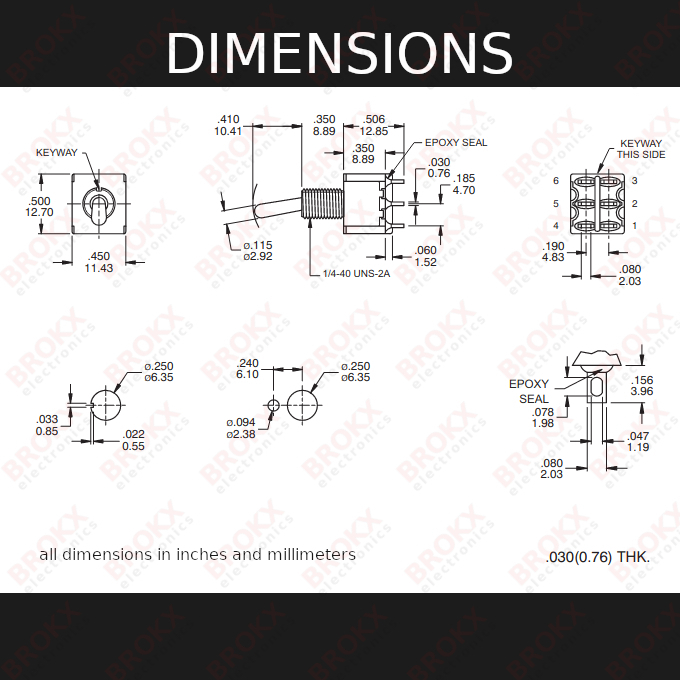 Toggle switch - ON-ON (DPDT)