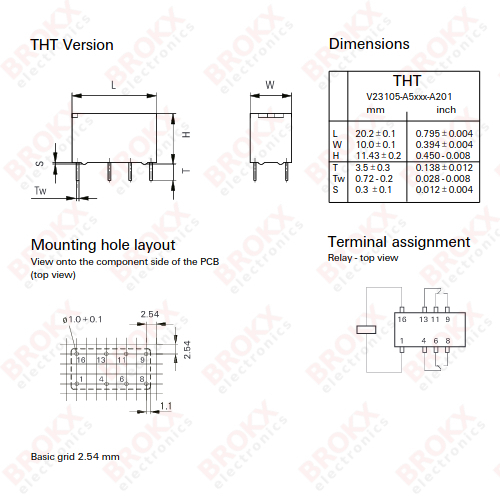 Double Change-over Contacts (DPDT) - 6 VDC