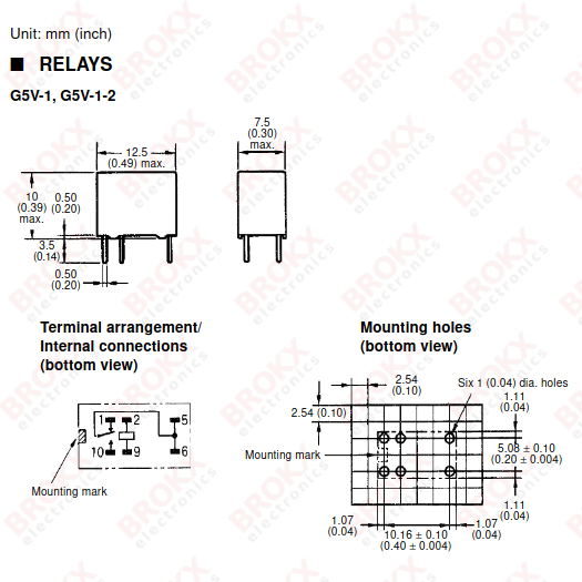 Single Change-over Contact (SPDT) - 5 VDC