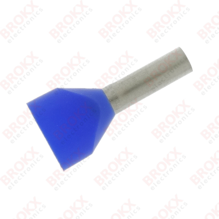 Bootlace ferrule 2.5 mm² Blue (Twin) - Click Image to Close