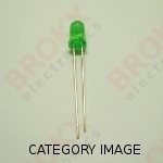 LED knipper groen 5 mm 9V