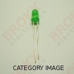 LED knipper groen 5 mm 3,5-14 V