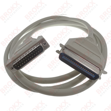 Parallel printer cable 36p Centronics (male) to DB25 (male)