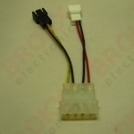 Multi-fan connector 4-pin male Molex - 2 x 3-pin male