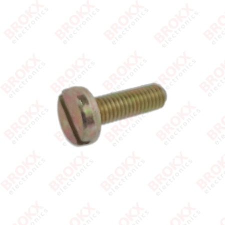 M5 x 16 Metal screw slotted galvanized yellow