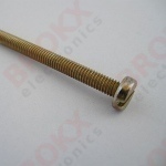 M4 x 45 Metal screw slotted galvanized yellow - Click Image to Close