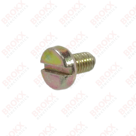 M5 x 9 Metal screw slotted galvanized yellow