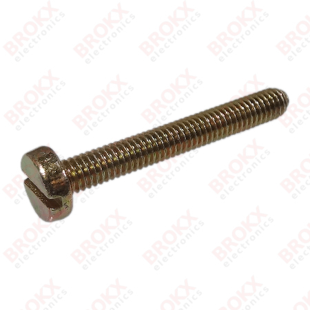 M4 x 30 Metal screw slotted galvanized yellow