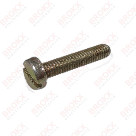 M4 x 20 Metal screw slotted galvanized yellow