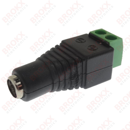 DC Power connector - male - 5.5 - 2.1 - 12 mm - screw terminal - Click Image to Close