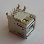 USB-A Dubbele Haakse Connector - zonder achterkant