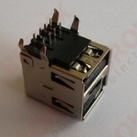 USB-A Double angled PCB connector - Click Image to Close