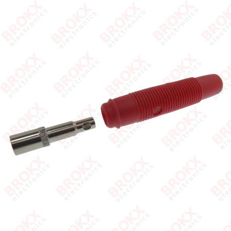 Banana plug female 4 mm red - Click Image to Close