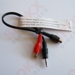 3.5 mm Jack - RCA cable (stereo) female 0.2 m - Click Image to Close