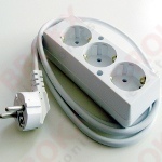 Extension lead 1.5 m 3-sockets - Click Image to Close