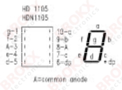 7 Segment 10 mm Green CA - Click Image to Close