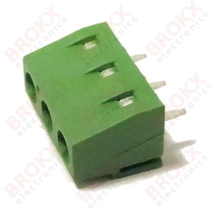 Schroefklem 3 pins - 5,08 mm steek - haaks